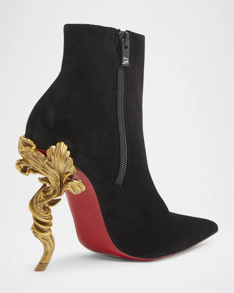 Christian Louboutin Belle Suede Red Sole Ankle Booties 2