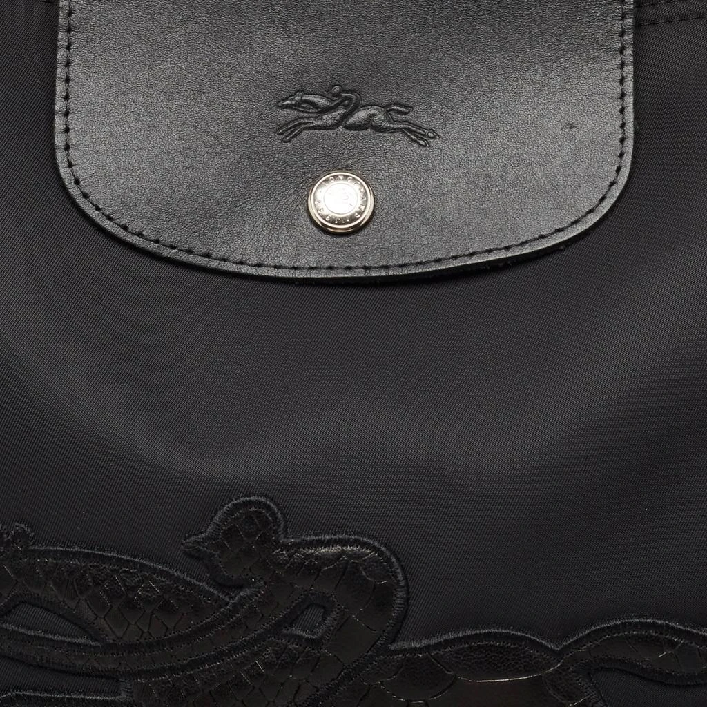 Longchamp Longchamp Black Nylon and Leather Large Le Pliage Tote 5