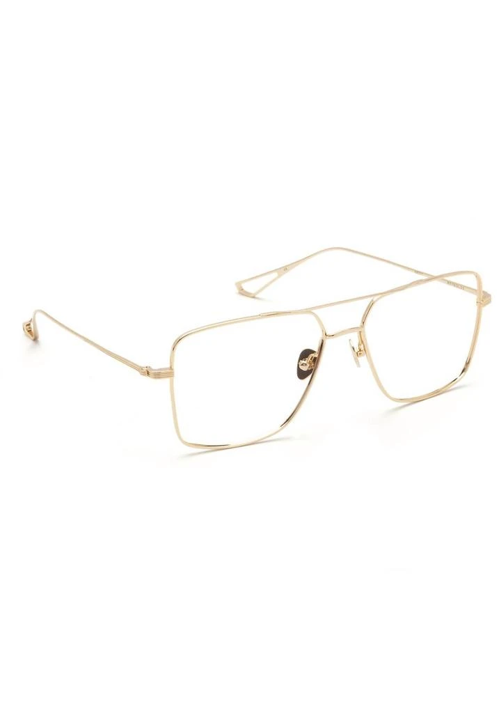 Krewe Unisex Reynolds Aviator Eyeglasses In 12K Titanium Gold