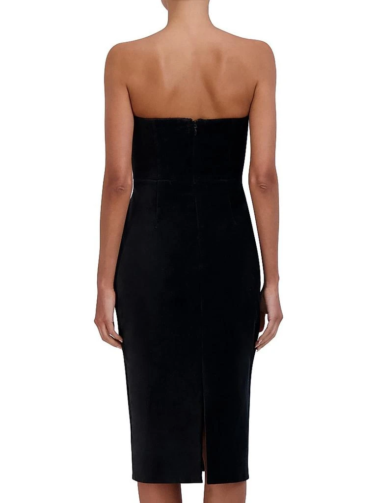 BCBG Velvet Bustier Strapless Dress 5