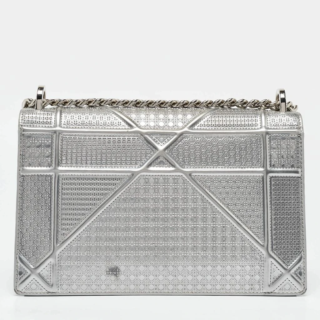Dior Dior Silver Leather Medium Diorama Flap Shoulder Bag 4