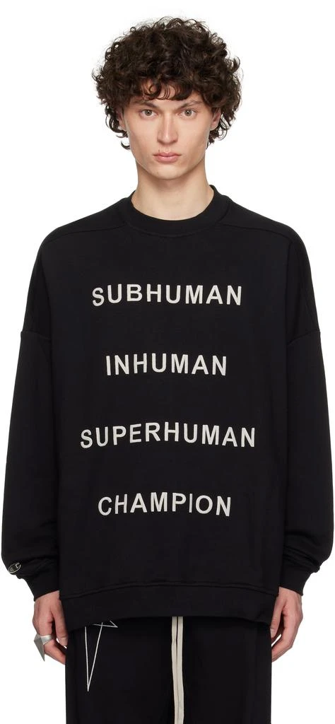 Rick Owens Black Champion Edition Jumbo Sweatshirt 1