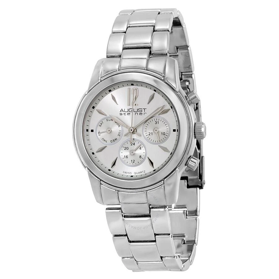 August Steiner Multi-Function Silver Dial Ladies  Watch AS8087SS 1