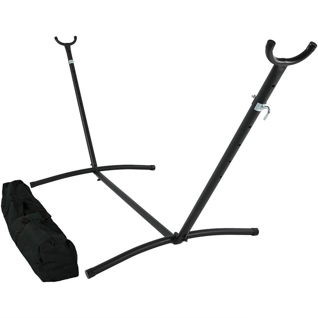 Sunnydaze Brazilian Portable Heavy-Duty 2-Person Space-Saving Hammock Stand Only with Carrying Case - 400 lb Weight Capacity 7