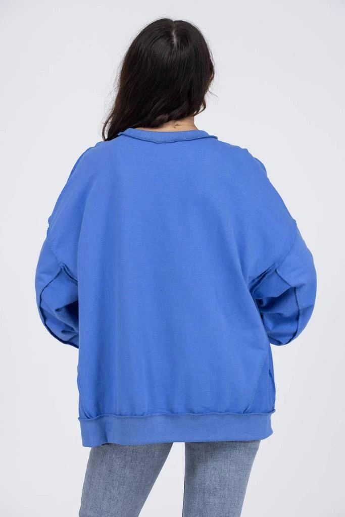FANTASTIC FAWN Fantastic Fawn - Star Spangled Asymmetrical Long Sleeve Sweatshirt 3