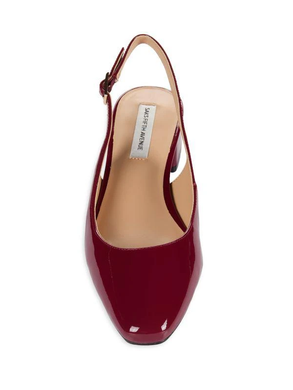 Saks Fifth Avenue Mila Patent Leather Slingback Pumps 5