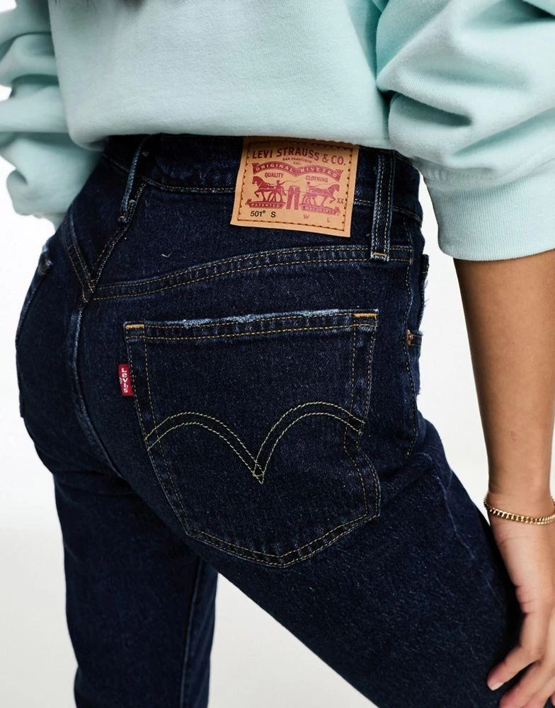 Levi's Levi's 501 skinny jean in dark blue 5