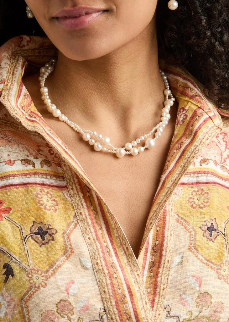 Completedworks Layered pearl and 18kt gold vermeil necklace 2