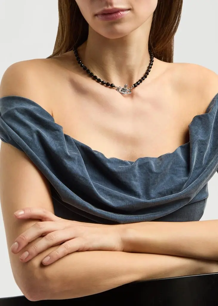 Vivienne Westwood Messaline orb beaded necklace 2