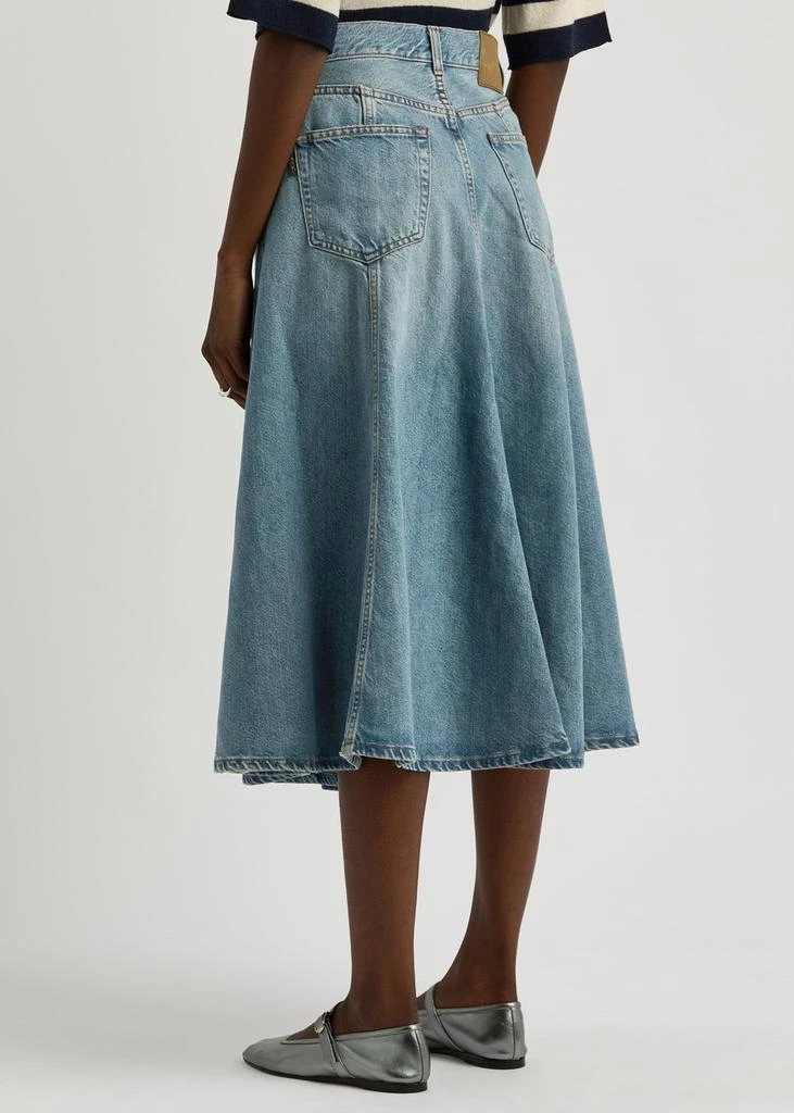 HAIKURE Serenity panelled denim midi skirt 3