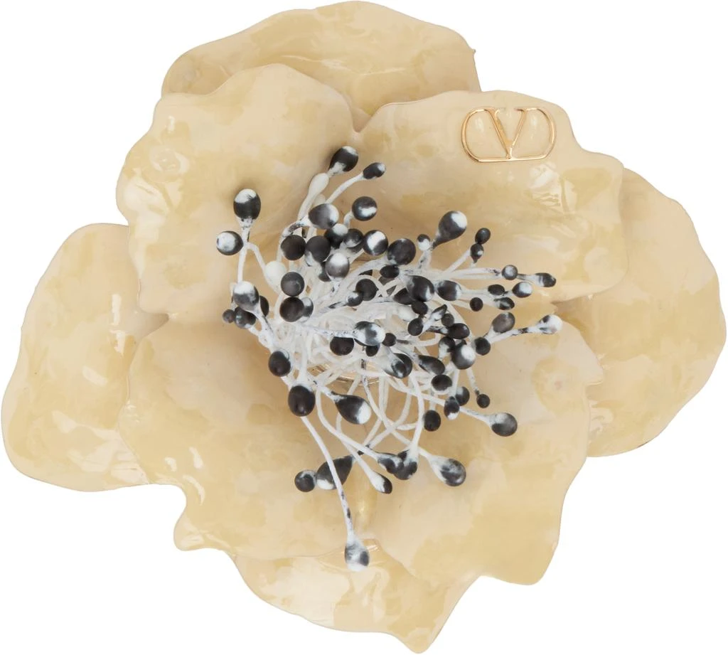 Valentino Off-White Fleur Lumineuse Pin