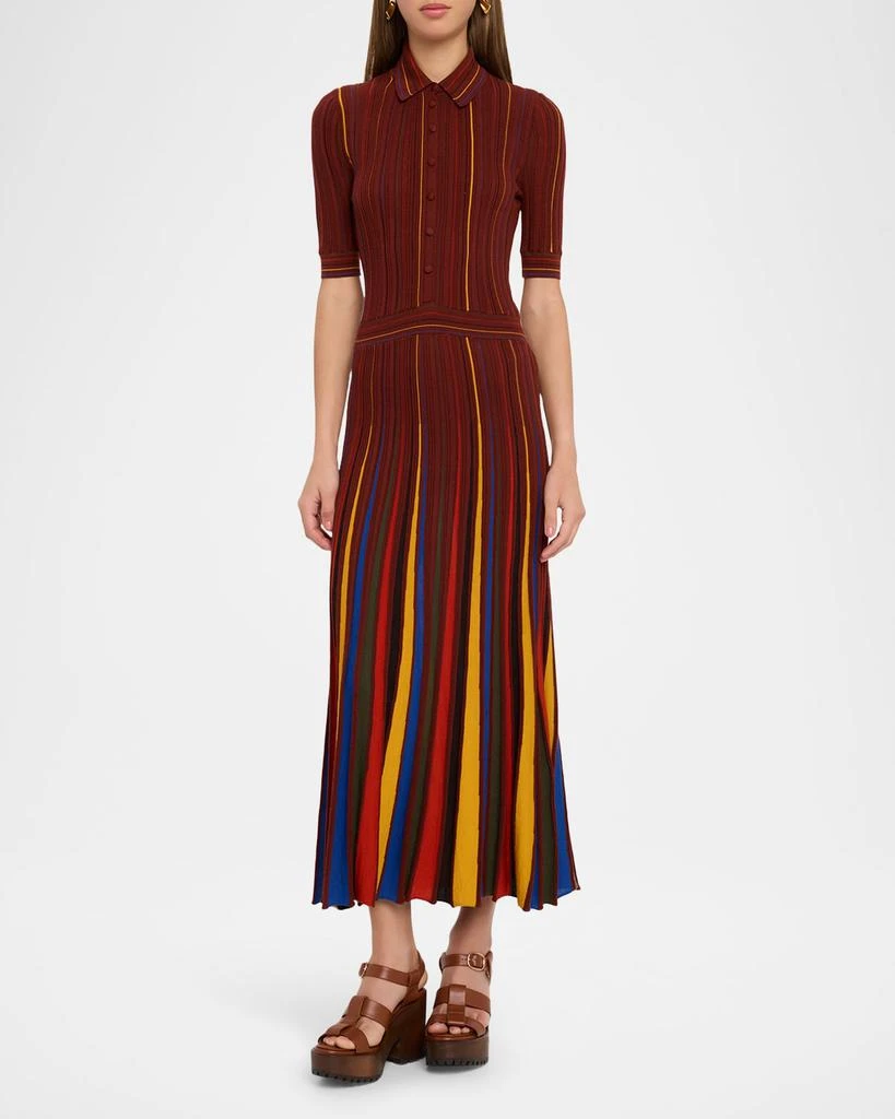 Gabriela Hearst Calypso Pinstripe Merino Dress 4