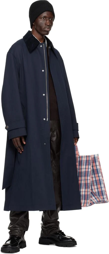AMI Navy Belted Mac Trench Coat 4