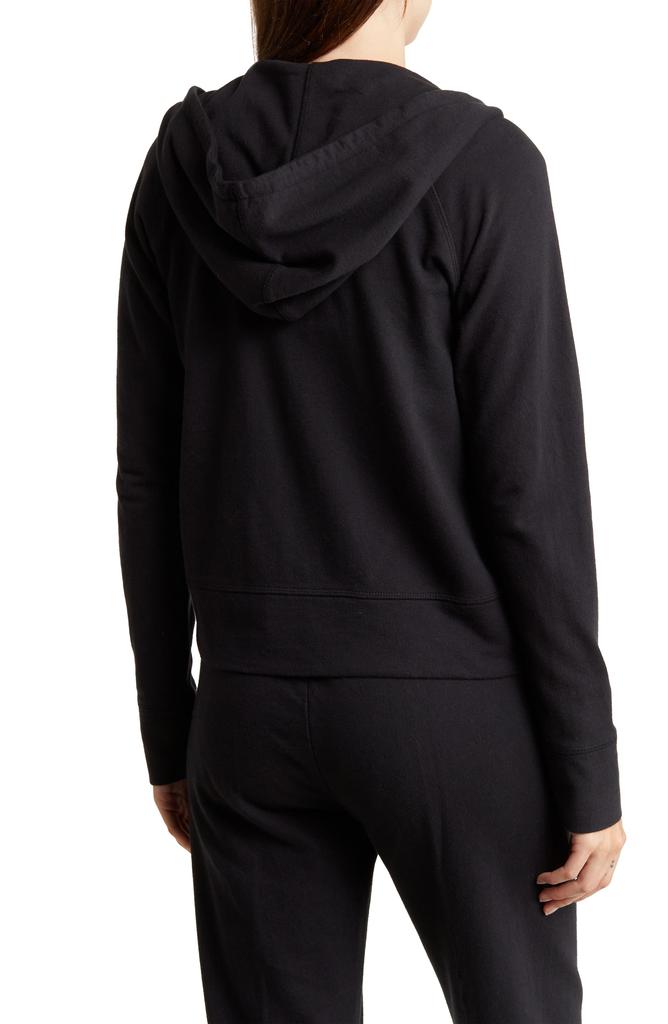 James Perse French Terry Crop Zip Hoodie