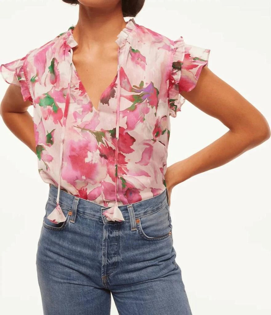 MISA Misa Los Angeles - Basia Floral Print Chiffon Top