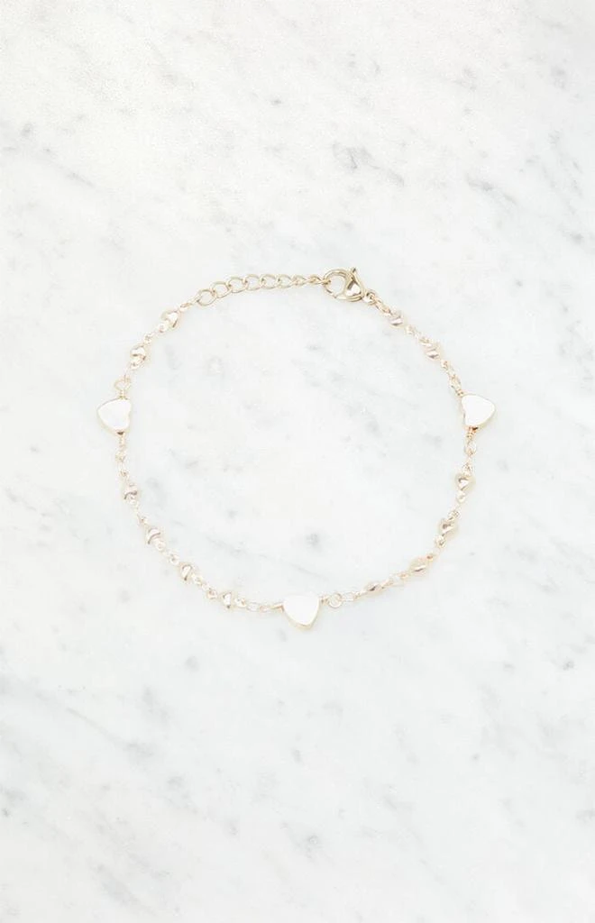 John Galt Gold Heart Charm Bracelet 1