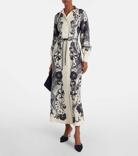 ALÉMAIS Mickey printed linen shirt dress