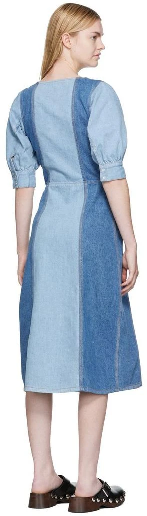 Ganni Blue Denim Midi Dress 3