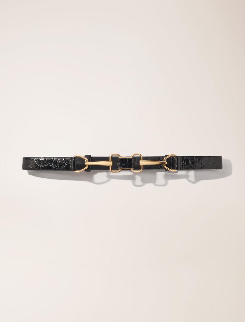 Maje Maje Woman's polyester Leather belt with horse bit buckle for Spring/Summer