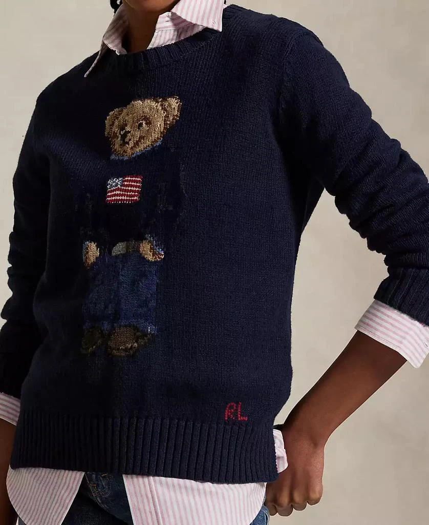 Ralph Lauren Women's Polo Bear Cotton-Linen Sweater 3