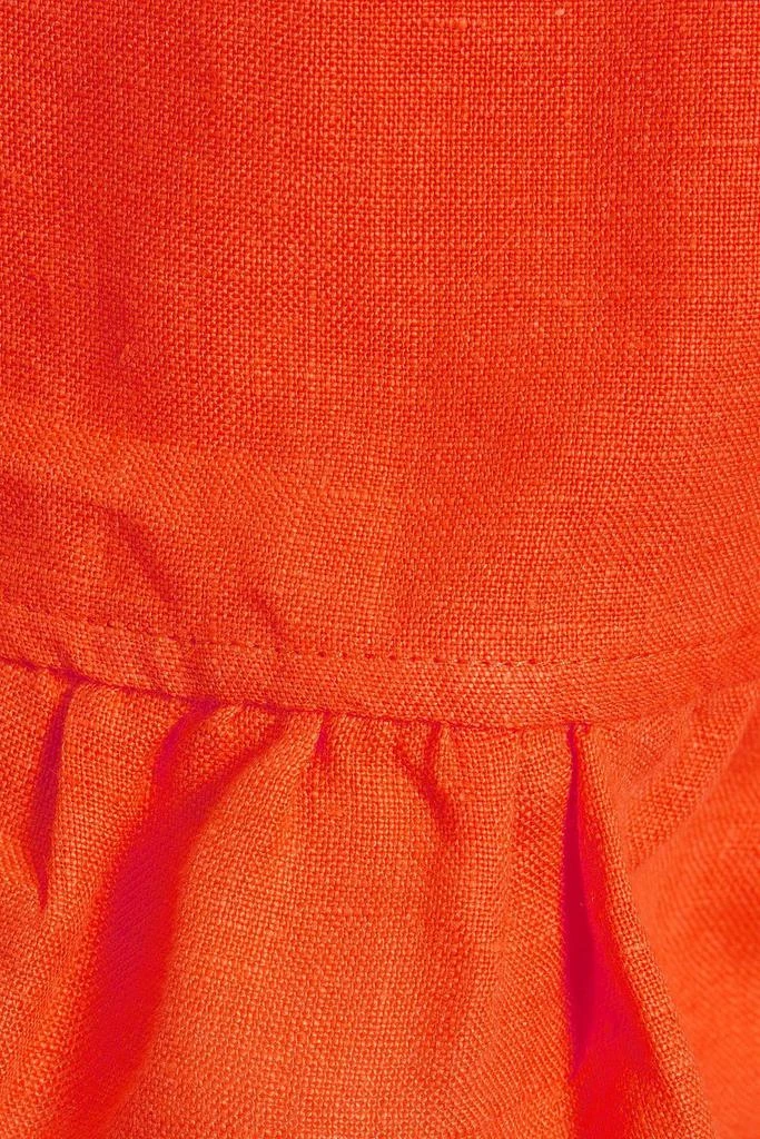 Sleeper Atlanta off-the-shoulder ruffled linen top and shorts set 4