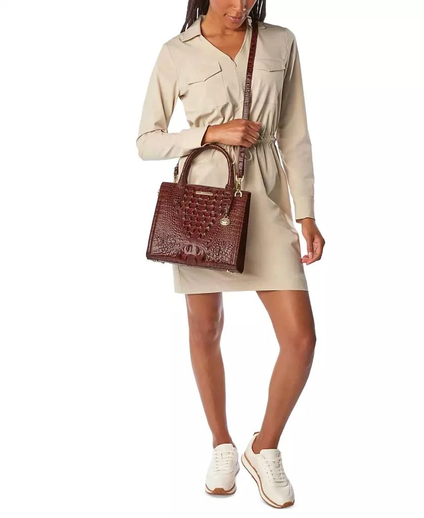 Brahmin Small Caroline Melbourne Embossed Leather Satchel 6