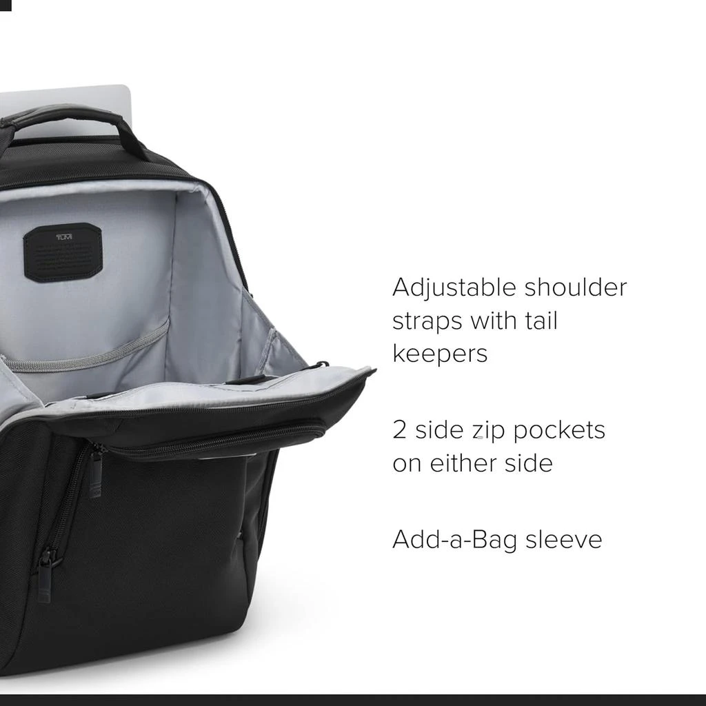 TUMI TUMI - Alpha Brief Pack - Men
s and Women
s Work and Travel Laptop Backpack with Padded Adjustable Strap - Fits Up to 15" Screen - Black 4