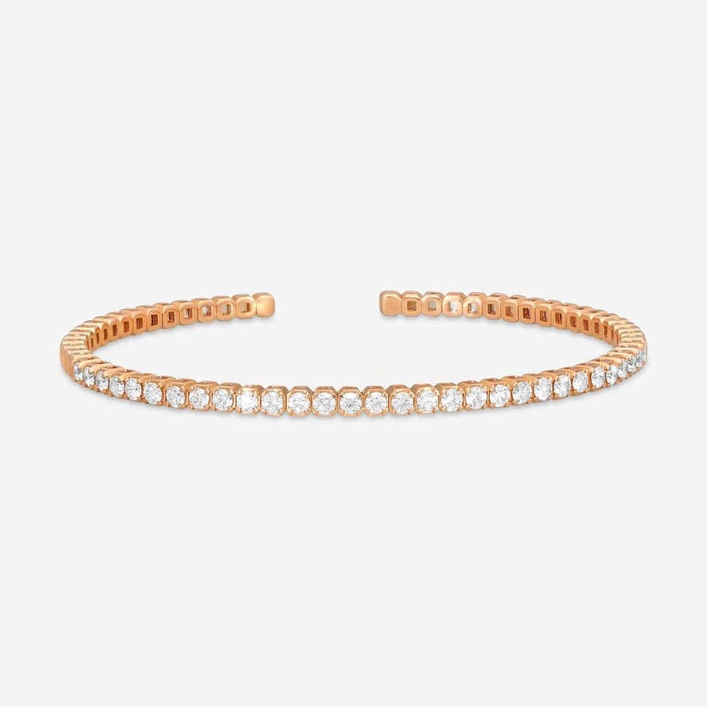 Mémoire Mémoire 18K Rose Gold Diamond Open Flex Bangle Bracelet FGFX101-18KR