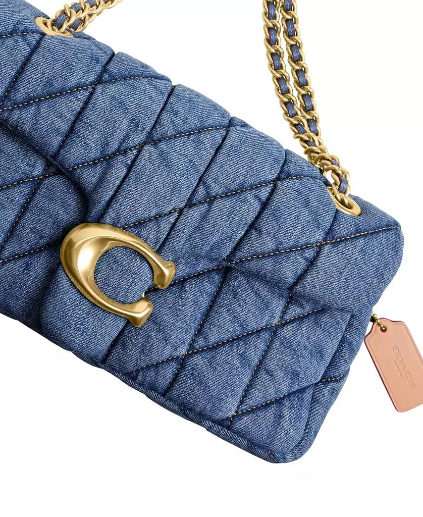 Coach Small Tabby Denim Shoulder Bag 26 with Quilting 8