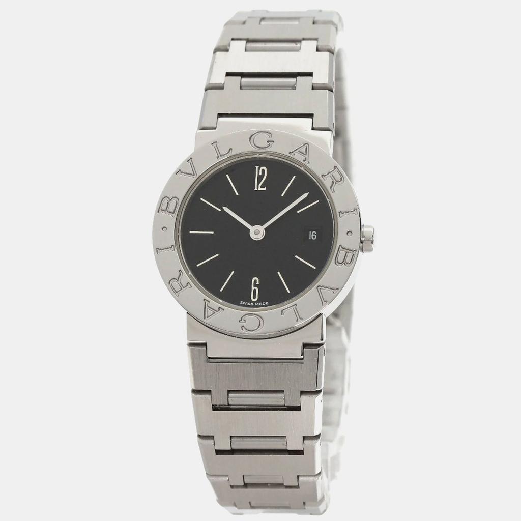 Bvlgari Bvlgari Black Stainless Steel Bvlgari Bvlgari BB26SSD Quartz Women's Wristwatch 26 mm