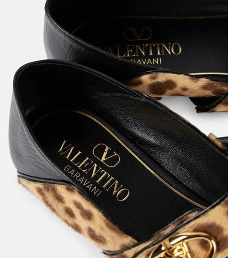 Valentino VLogo Locker leopard-print Mary Jane flats 6
