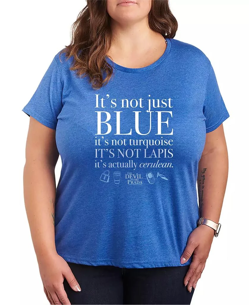 Hybrid Apparel Plus Size The Devil Wears Prada Not Just Blue Cerulean Short-Sleeve T-Shirt