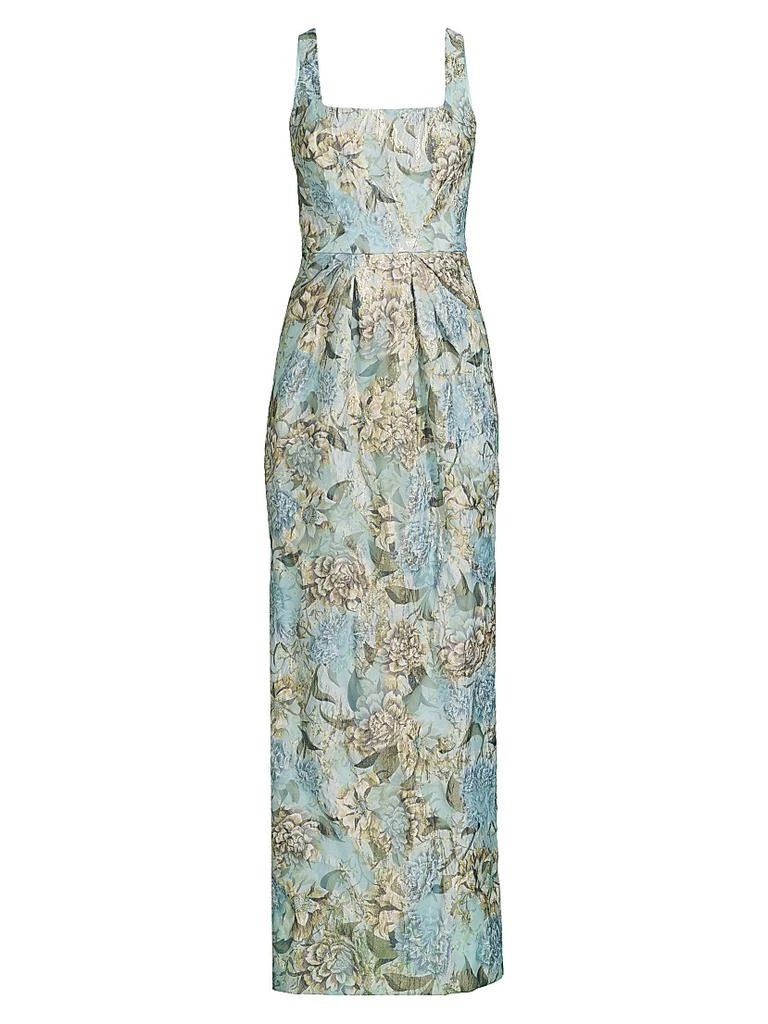 Floral Jacquard Back-Slit Sleeveless Maxi Dress  On Sale Now with Up to  70% Off | Discover Exclusive Deals & Savings at BeyondStyle  Authentic Aidan  Mattox squareneck|column gown|women's|Women's|sleeveless|dresses|contemporary|women's  apparel|floor ...