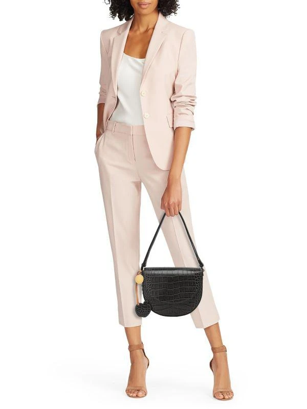 Stella McCartney Medium Crocodile-Embossed Saddle Bag 2