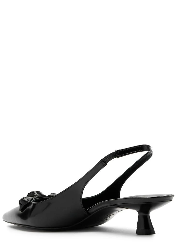 Stuart Weitzman Rosie 35 glossed leather slingback pumps 2