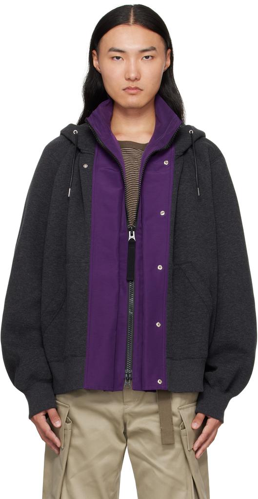 【sacai】Rip Stop x Knit Pullover サイズ1 sacai】Rip Stop x Knit Pullover サイズ1