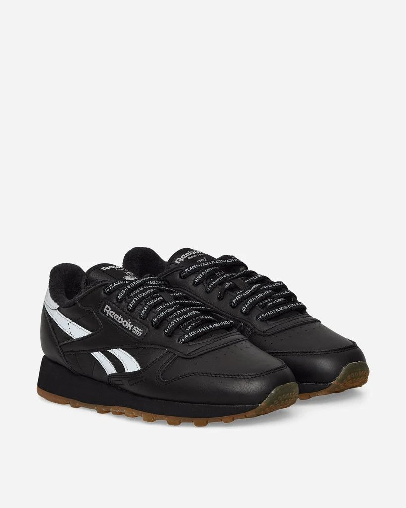 Reebok PLACES+FACES Classic Leather Sneakers Black / Silver 2