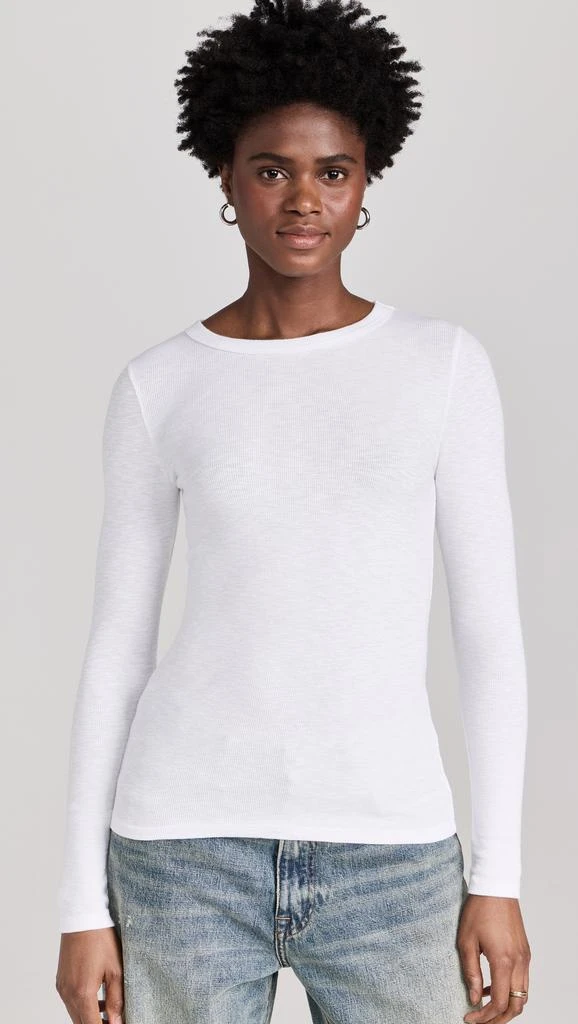 Enza Costa Textured Rib Crew Tee 6