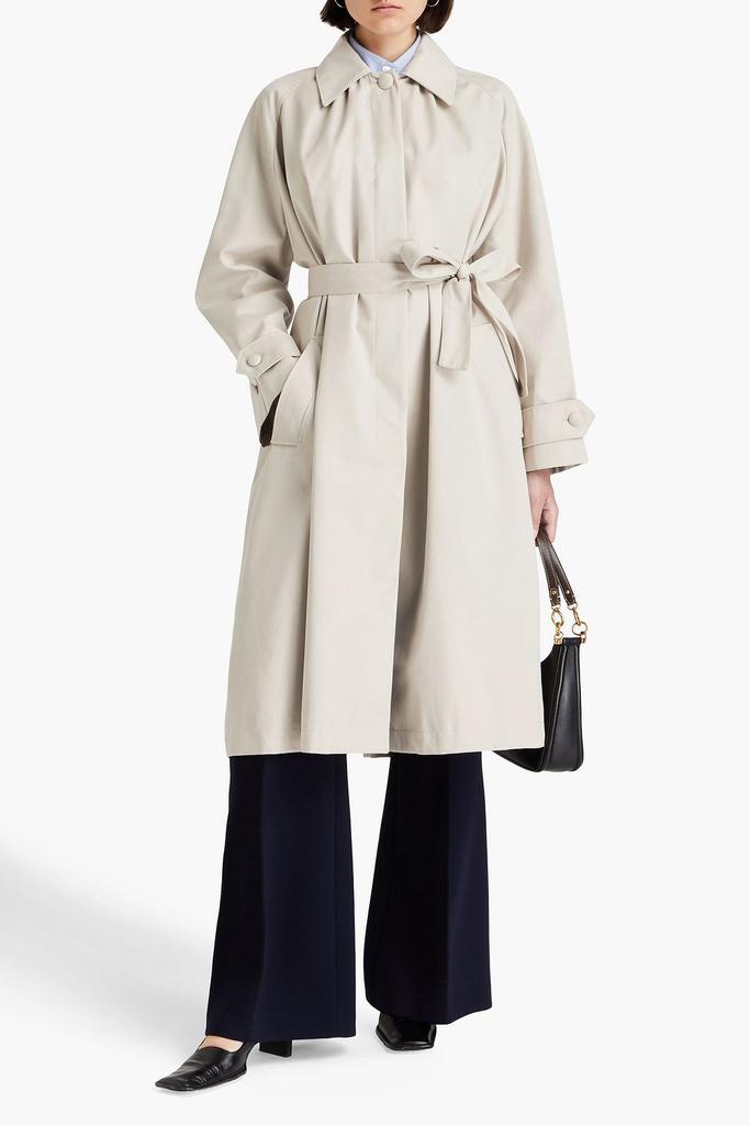 Officine Générale Ophelia pleated twill raincoat