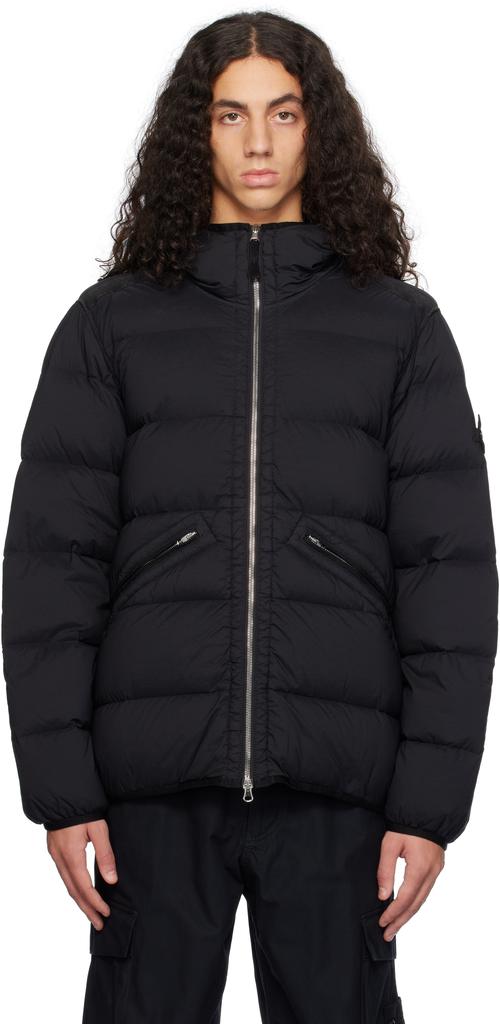 Black Seamless Tunnel Nylon Down Jacket – On Sale Now with Up to