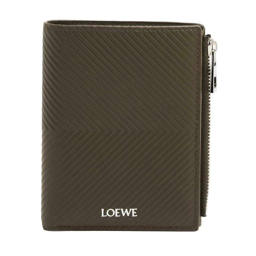 Loewe Slim compact wallet in classic textured calf leather 7