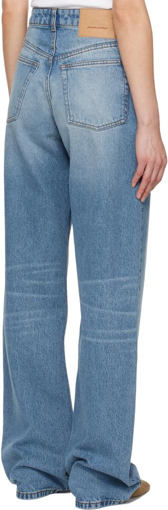 AMI Blue Cotton Large Fit Jeans 3