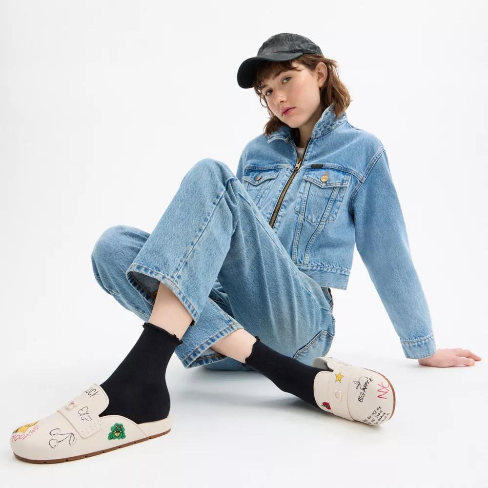 Coach Sculpted C Clog With Sketch Print