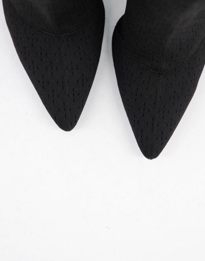 Simmi Wide Fit Simmi London Wide Fit Shae sock boots with gold heel in black 4