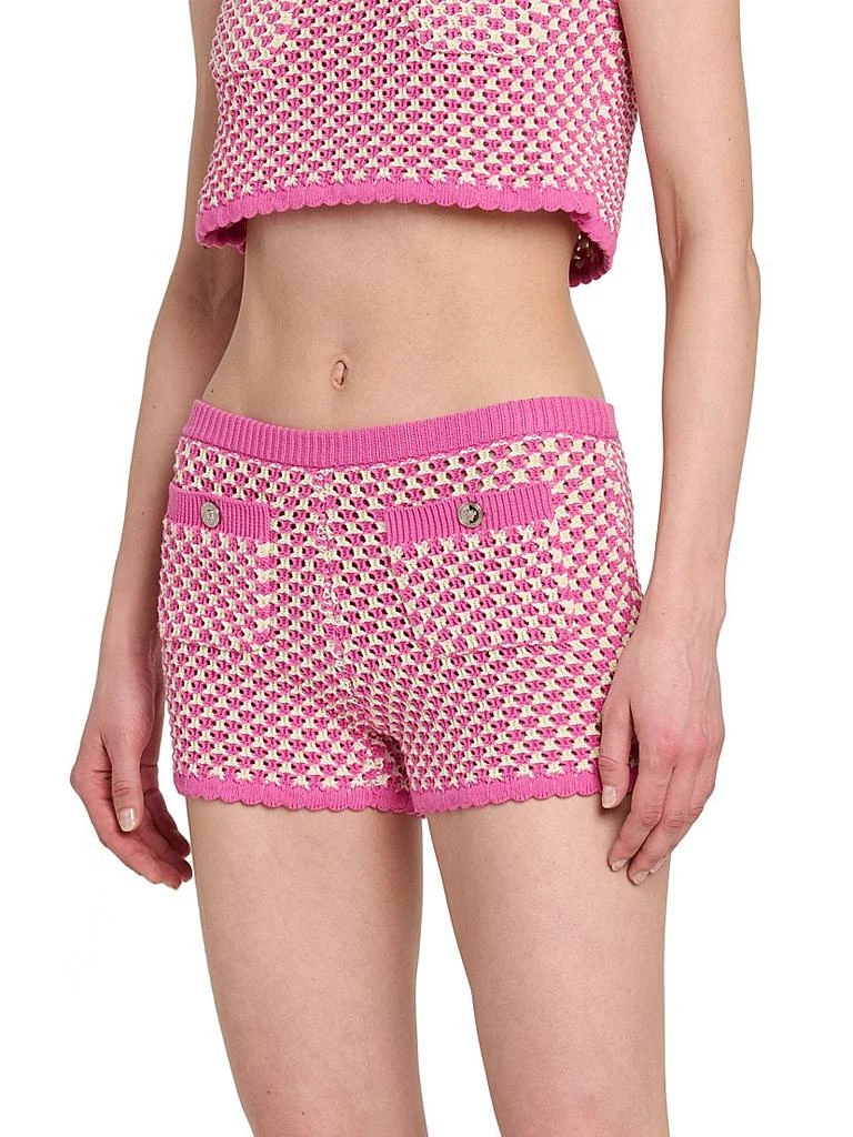 Versace Crochet Compact Knit Shorts 4
