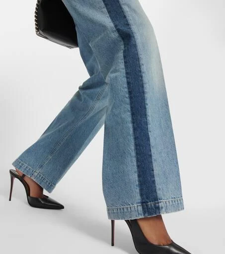 Stella McCartney Paneled high-rise wide-leg jeans 5
