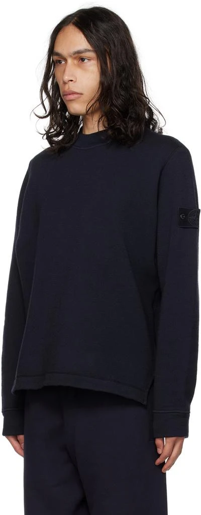 Stone Island Navy Crewneck Sweatshirt 4