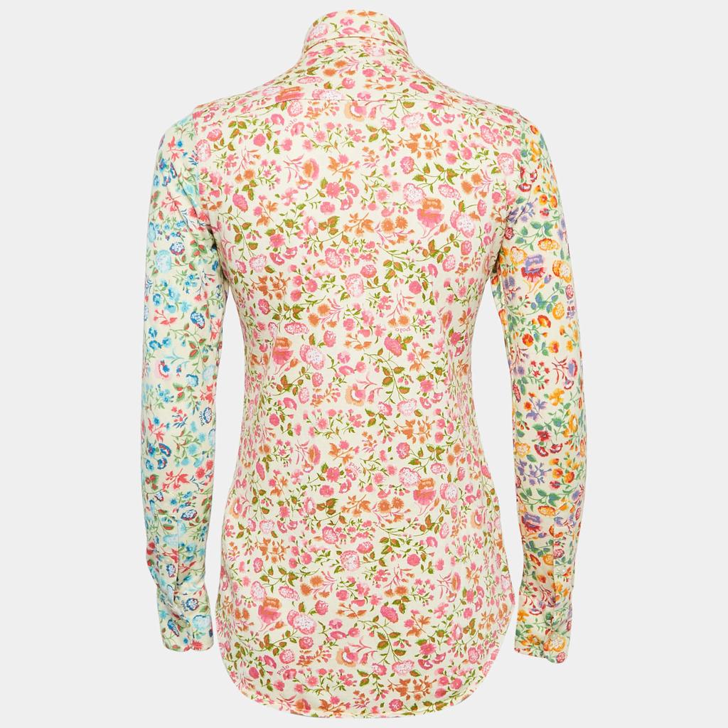 Ralph Lauren Ralph Lauren Multicolor Floral Cotton Knit Long Sleeve Shirt S