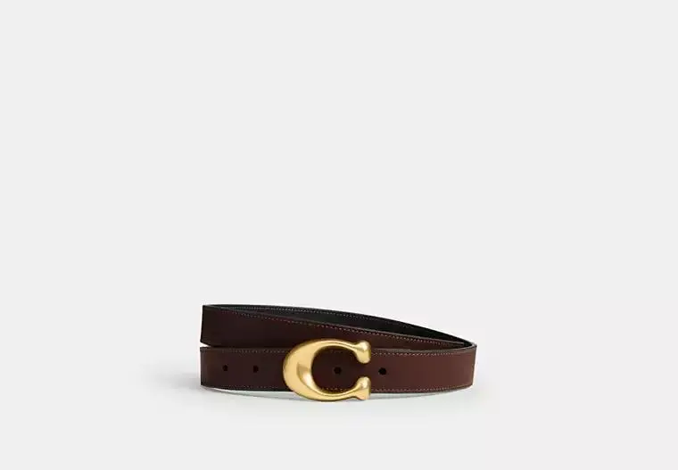 Coach Sculpted C Buckle Reversible Belt, 25 Mm