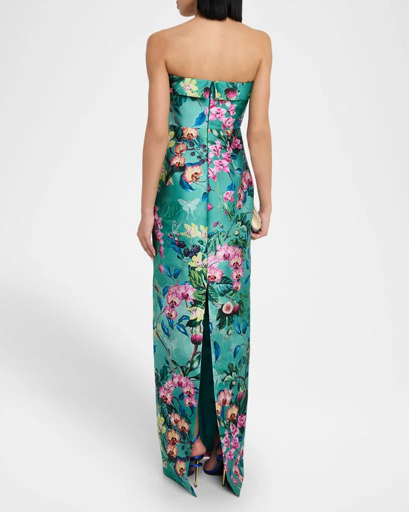 Theia Lulu Floral-Print Mikado Column Gown 3